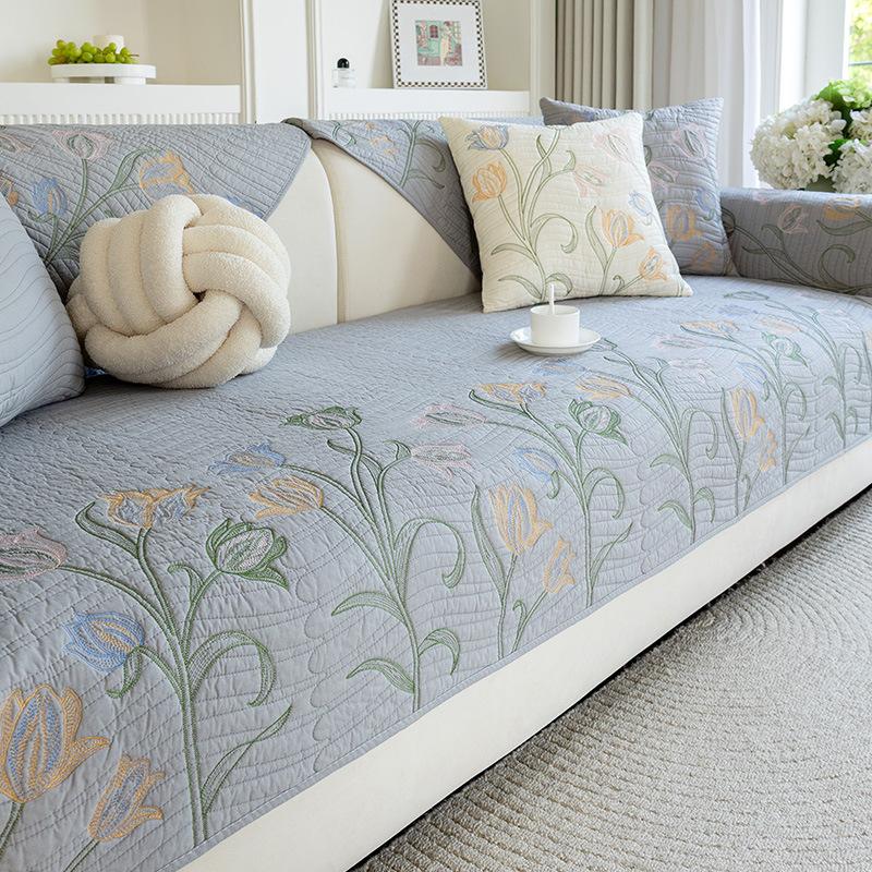 Premium Sofa Cushion Universal Non-slip In All Seasons, Living Room Sofa Seat Cushion Anti-cat Scratching, Straight Row Special Cover Cloth