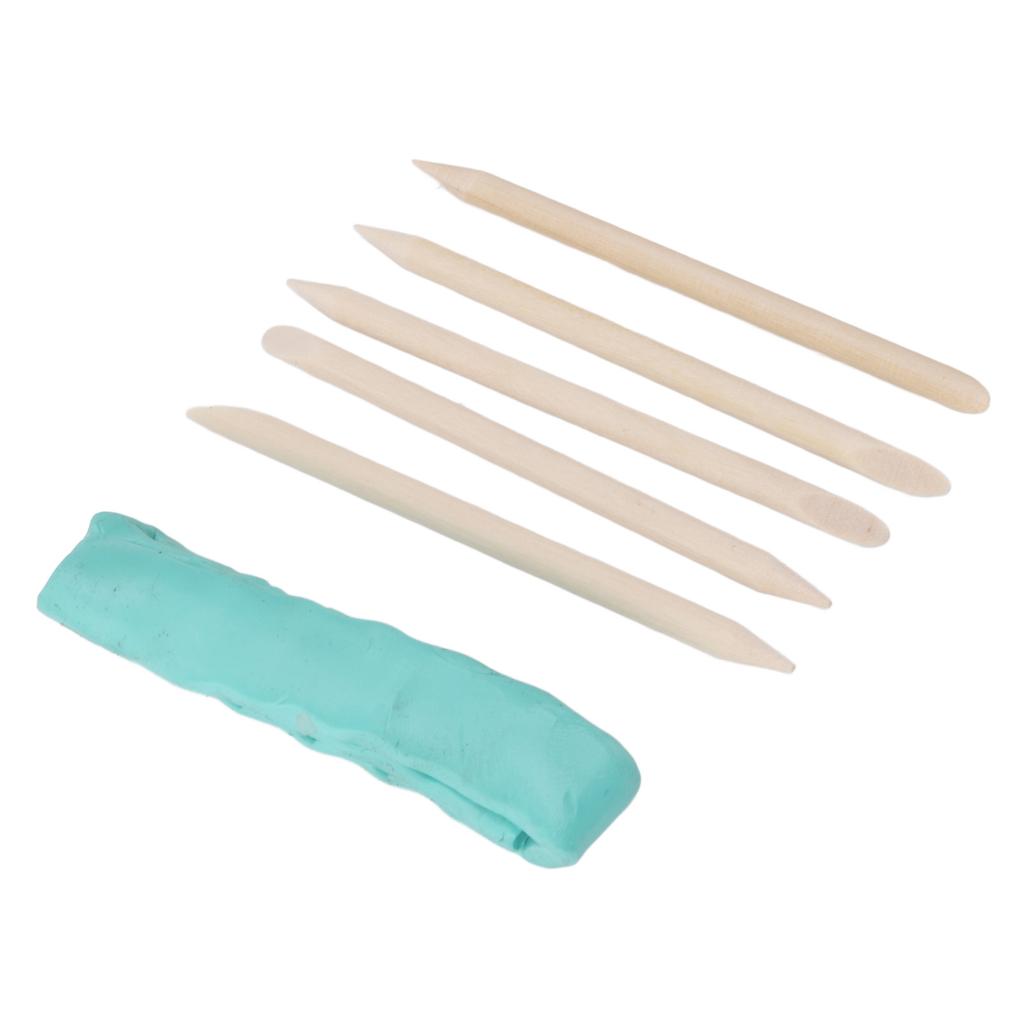 Watch Repairing Cleansing Clay Dirts Grease Removal with 5 Assist Sticks for Watch Plates Bridges