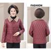 Autumn Winter Middle-aged Women Plus Velvet Warm Mid-length Loose Leather Coat Leather Jacket Mother Wear Casual Jacket