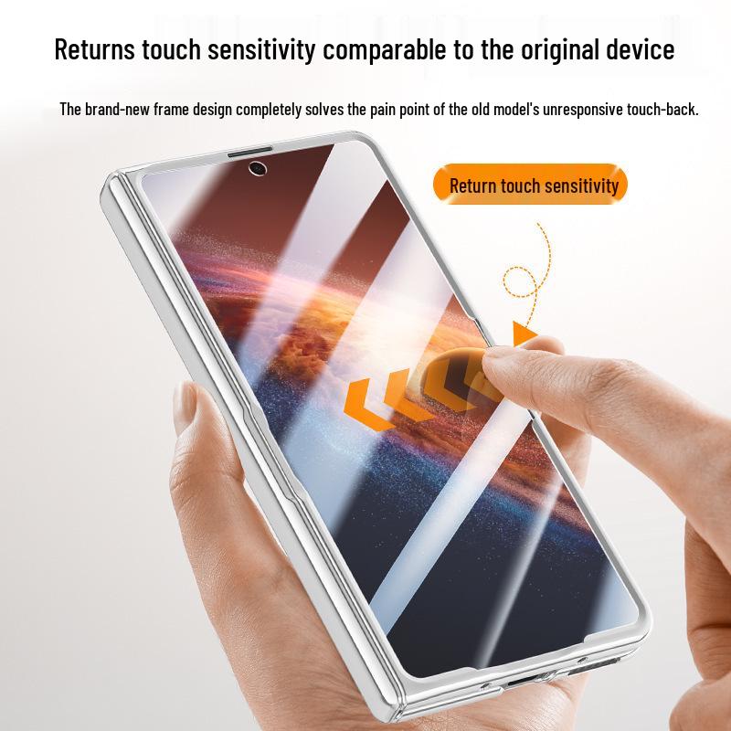 Honor Magic V6 Transparent Magnetic Foldable Phone Case with Lens Holder - Full Coverage Anti-Drop Protection for Men
