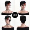 European and American Style Women’s Short Straight Synthetic Wig Fashion Multicolor Hairpiece with Side Bangs