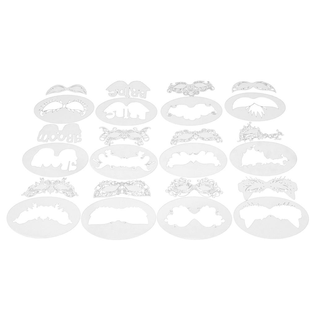 12 Sets Gesichts-Schablonen-Set Wiederverwendbare Weiche Temporäre Tattoos Schablonen für Kind Erwachsener Halloween-Party