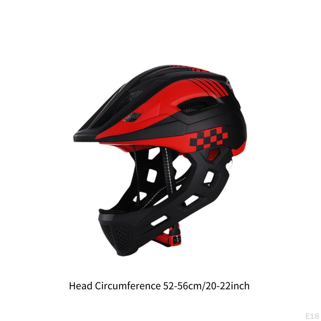 Kinder Fahrradhelm Kinder Vollgesicht Belüftung Tragbar Straße Berg für Roller