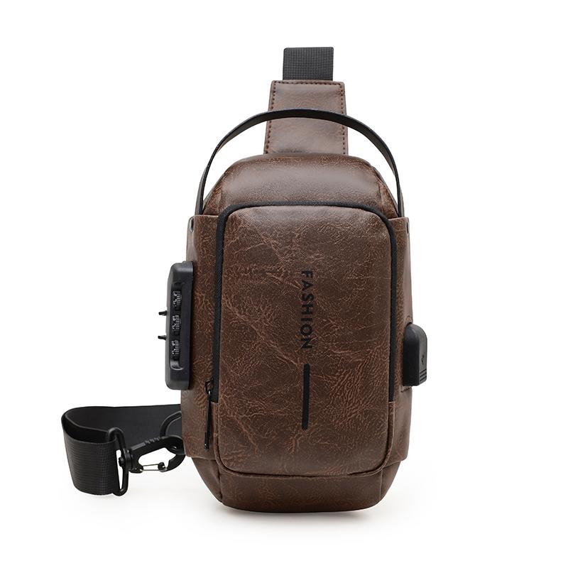 Men's Chest Bag Large Capacity Crossbody Bag Multi-functional Handbag