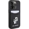Karl Lagerfeld Klhcp15Lsapkcnpk Iphone 15 Pro 6.1 Czarny/Black Hardcase Saffiano Cardslot Karl&Choupette Metal Pin