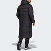 Adidas Long Hooded Padded Jacket Windproof Warm Regular Fit Unisex Black DZ1436
