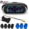 Digital Horizontal 2 In 1 LCD Water Temp Temperature Voltmeter Volt Gauge With 10mm 1/8NPT Temp Sensor For 12V/24V Car Truck