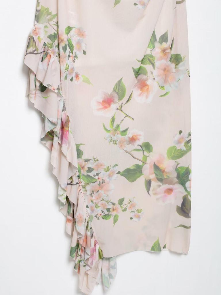 2025 Summer Backless Slim Fit Printed Long Dress for Women