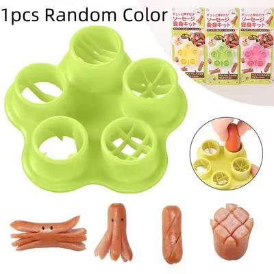 Sausage Hot Dog Cutter Flower Crab Octopus Ham Sausage Cutter Barbecue Hot Dogs Random Color Cutter Mold DIY Lunch Kitchen Tools