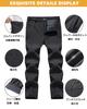 MAGCOMSEN Thick Winter Outdoor Pants for and Available in Size Features include water and a waterproof Men's Mountaineering, Bike, Golf, Work, Black,