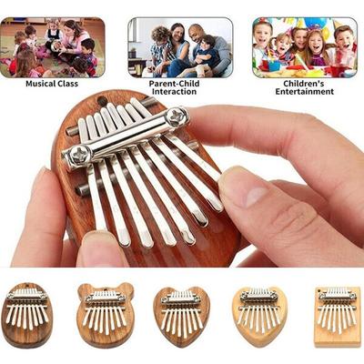 8-Key Portable Mini Sapele Plate Kalimba Beginners Thumb Piano Gift