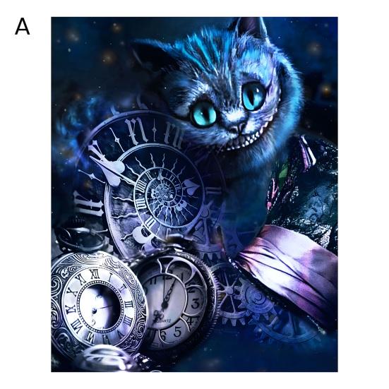 1 Set Diamond Painting Kit Exquisite Cat Pattern DIY Rhinestone Picture Craft Set for Home Decoration