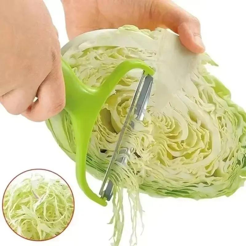 Stainless Steel Fruit Peeler Peeler Knife Cutter New Green Cabbage Peeler Handy Cabbage Graters Shredder Home Kitchen Tools