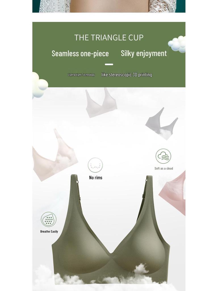 Seamless Adjustable Push-Up Bra: Soft Support for All Chest Sizes