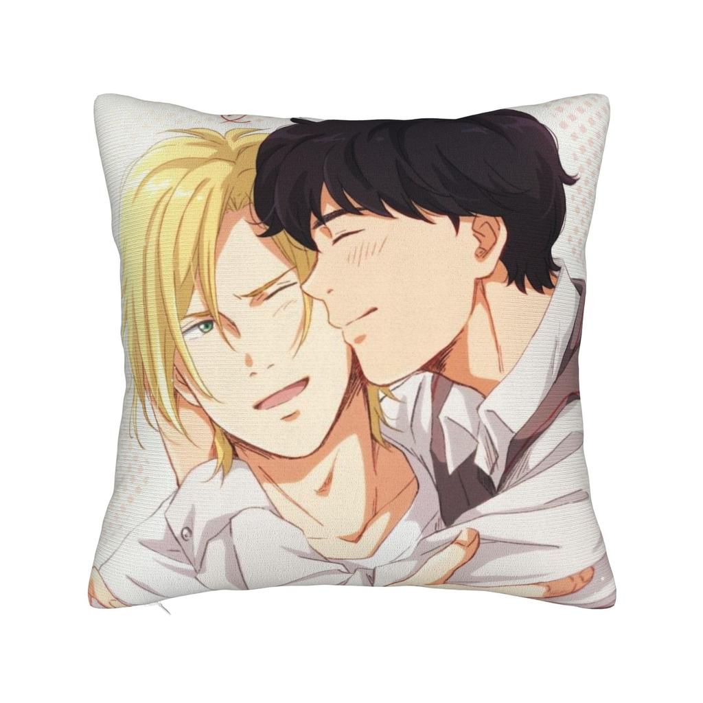 Dekoracyjne Poszewki na Poduszki Banana Fish Akcesoria Anime Poszewka na Poduszkę do Łóżka Pokrowiec na Poduszkę z Zamkiem Błyskawicznym Wielorazowego Użytku