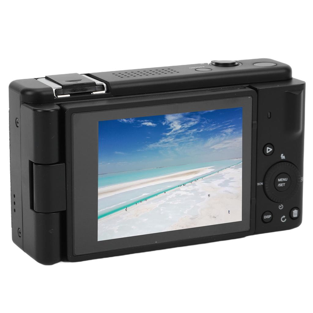 Digital Camera 80MP 5K with 270 Degree   Screen 2.8 Inch LED Fill Light 18x Zoom HD Compact Travel Video Camera for Beginner Students