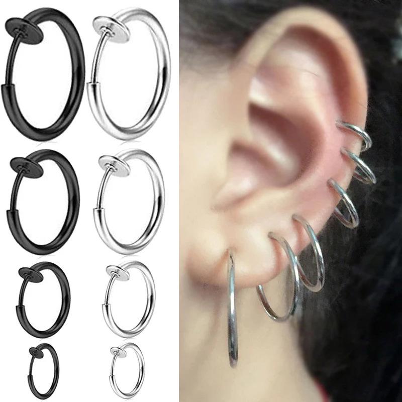Stainless Steel No-Pierce Spring Ear Clips - Unisex & Invisible Spiral Design