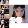 Elf Princess Crown Crystal Forehead Jewelry Headdress For Wedding Party