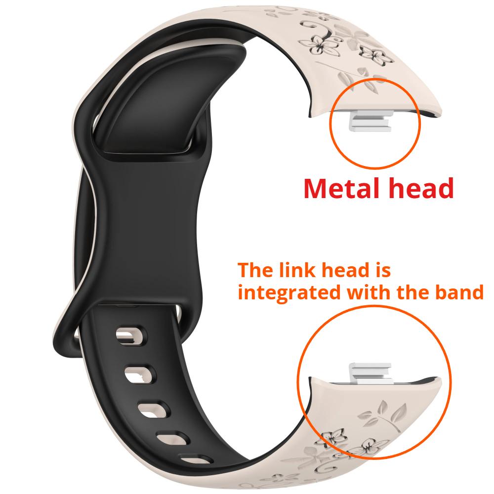 Kwiaty Rzeźbione 3D Do Xiaomi Smart Band 8Pro 9 Pro Pasek do Zegarka Silikonowy Pasek Do Redmi Watch 4 5 6 Smartwatch Grawerowany Pasek