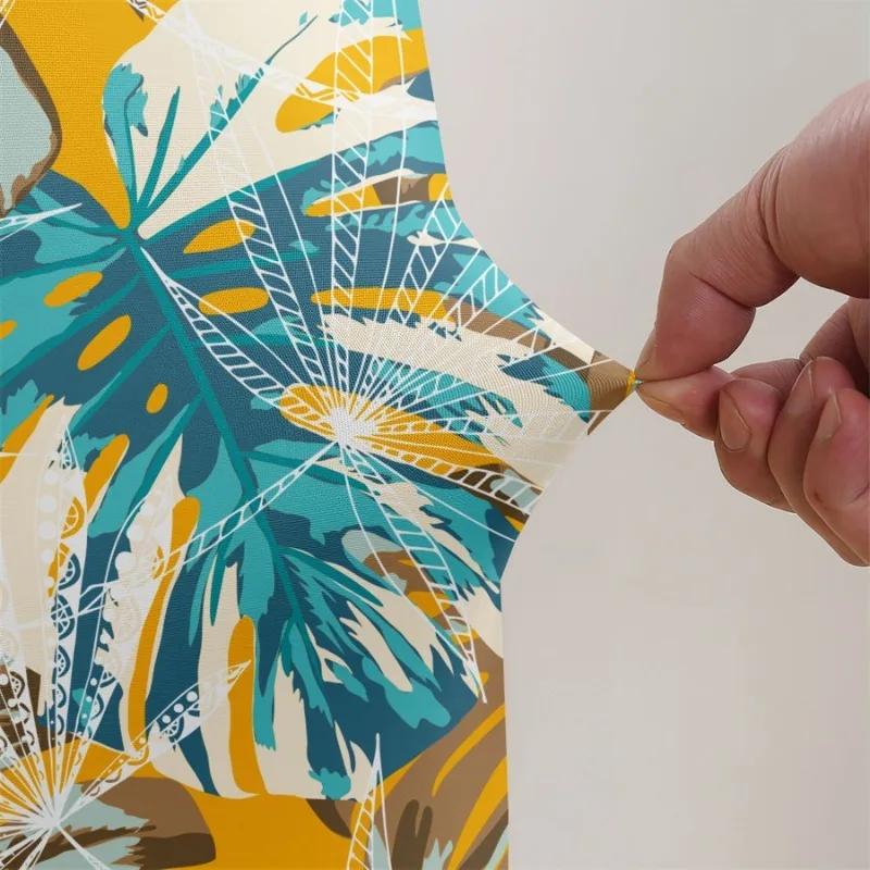 Patio Waterproof Printing Sofa Seat Furniture Protector Slipcover Stretch Sofa Cushion Cover with Elastic Bottom for Living Room