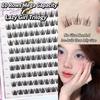 10 Rows Of Large Capacity Glue-Free False Eyelashes Single Cluster 10-12Mm C-Curled Natural Self-Adhesive False Eyelashes