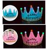 Fashion Prince Princess Kids Adult Favors Crown LED Light Birthday Hat Hair Band