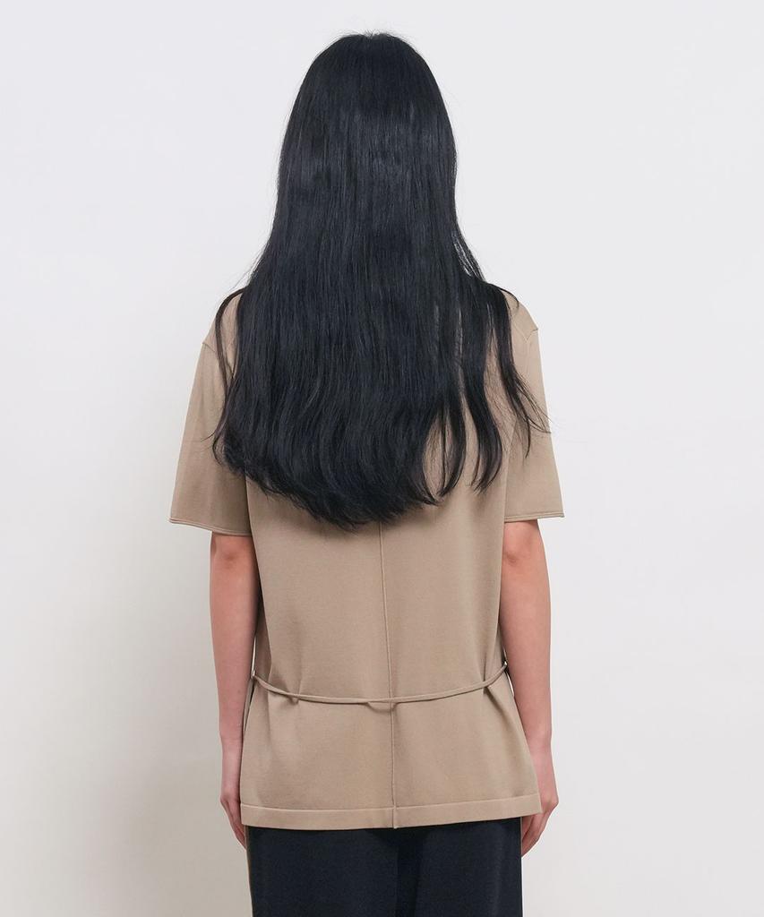 GENERALIDEA Temperature Cut Cool Loose Fit Knit T-Shirt [Taupe] / Gf2Lkp538