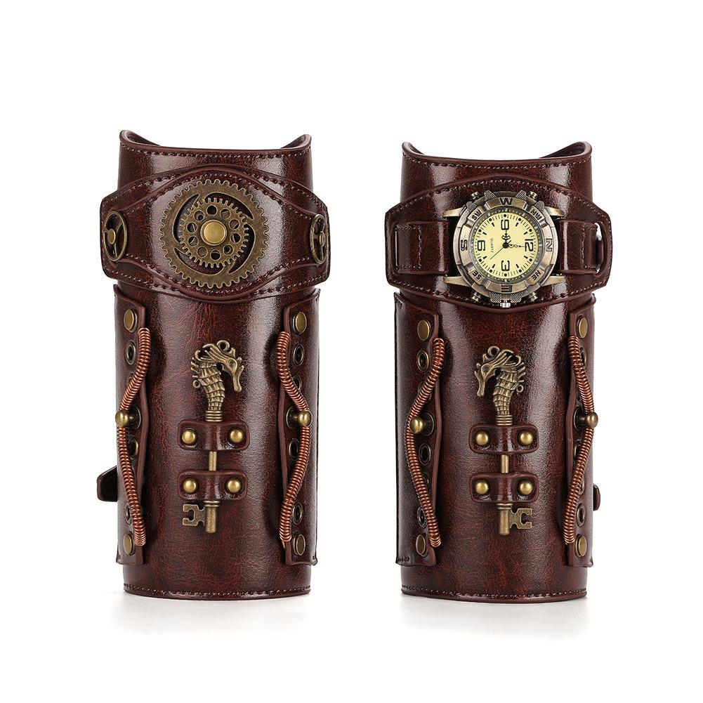 Temu Vintage Style Steampunk Bracelet Female Halloween Bracer Festival Party Arm Ring Costume Bracelet