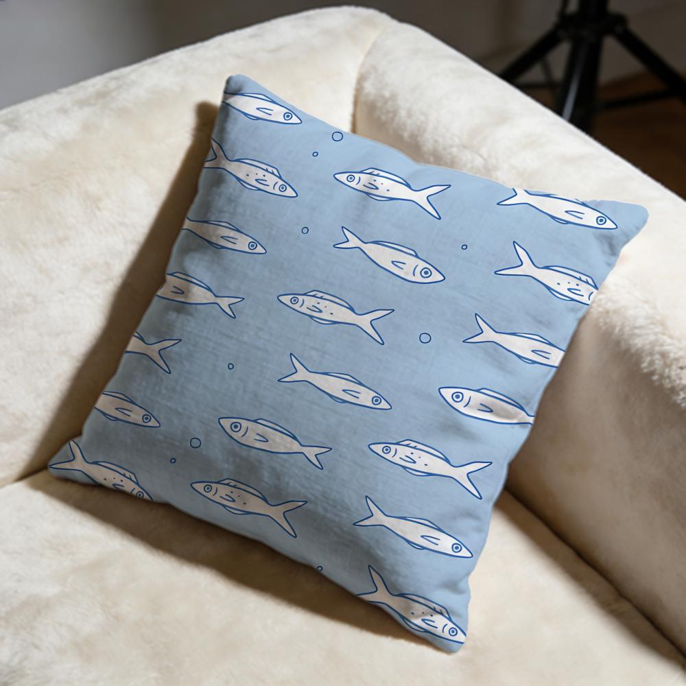 Federa Cuscino Sardina Morbida Decorativa Adatta per Camera da Letto Divano Auto Viaggio