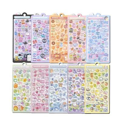 3D Puffy Stickers Set 10pcs Cute Scrapbook Phone Deco Stickers Kawaii