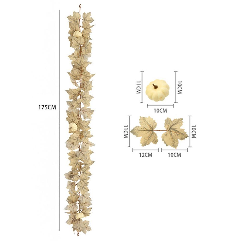 Multicolor Artificial Maple Leaf Garland Mini Pumpkin Hanging Garland Harvest Festival Ornament