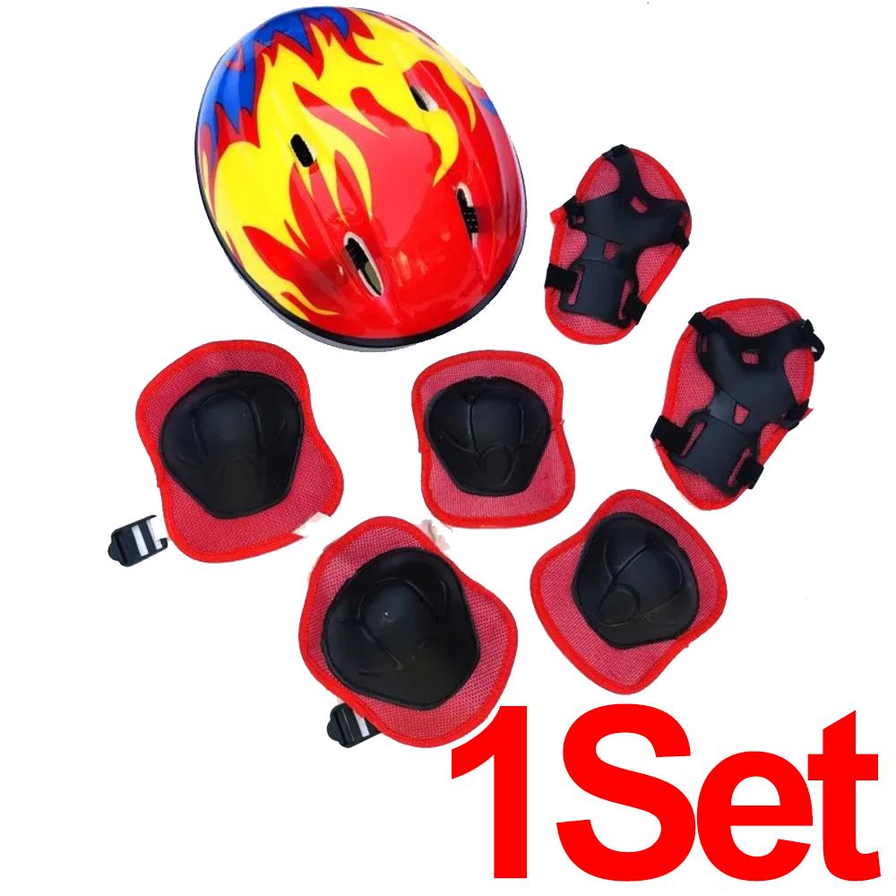 Adjustable Child Safety Protective Set Bicycle Helmet Knee Elbow Pads Balance Bike Guards for Kids Cycling Roller Skating Sports
