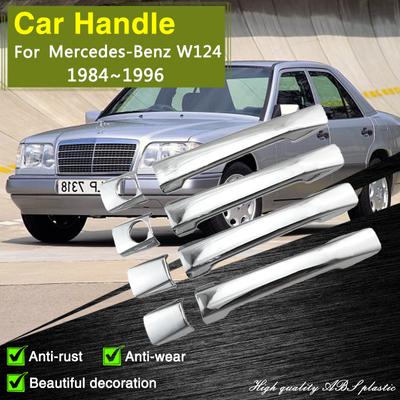 עבור מרצדס-בנץ W124 1984~1996 כיסוי ידית דלת כרום יוקרתי לרכב מדבקת עיצוב אביזר סרט מגן חיצוני