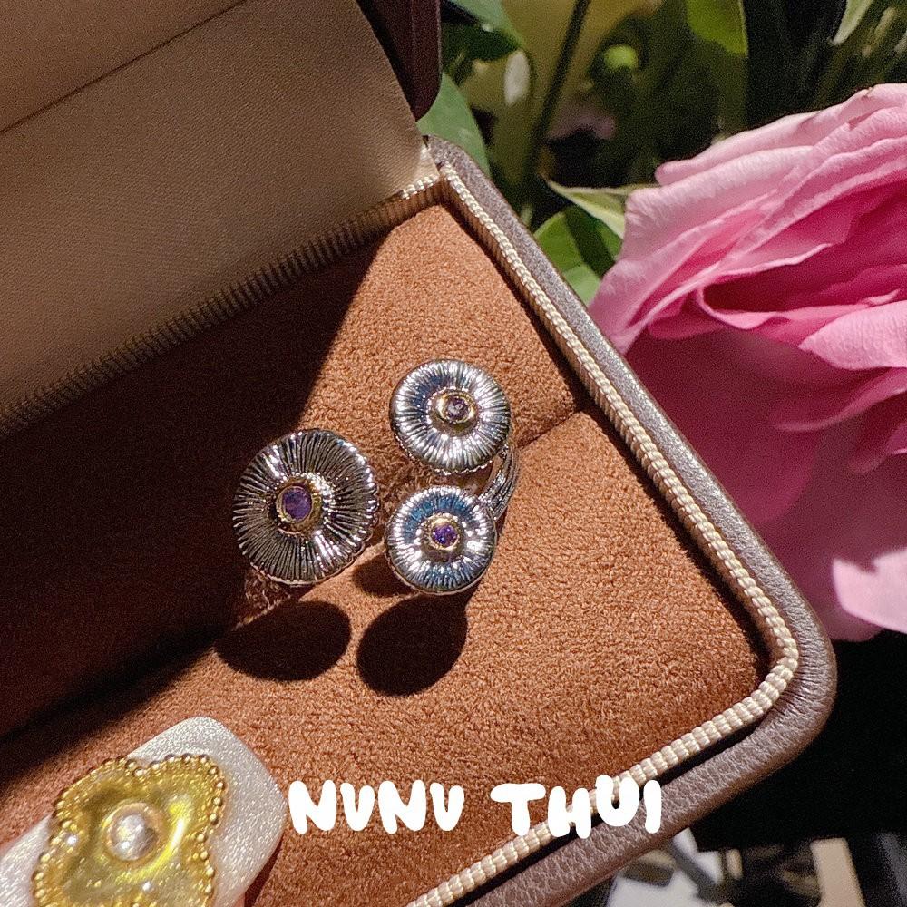 Jewelry, Italian Vintage Garland Gem Necklace, Light Luxury, Daisy Agate Gem Ring, Set