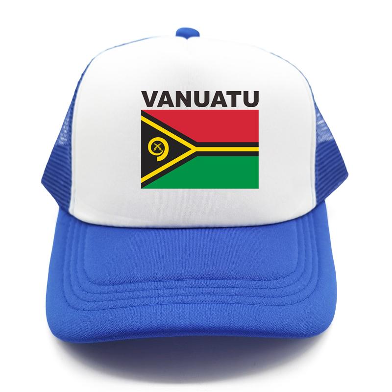 Vanuatu Trucker Cap Summer Unisex Cool Country Flag Hat Baseball Caps Unisex Outdoor Mesh Net Caps