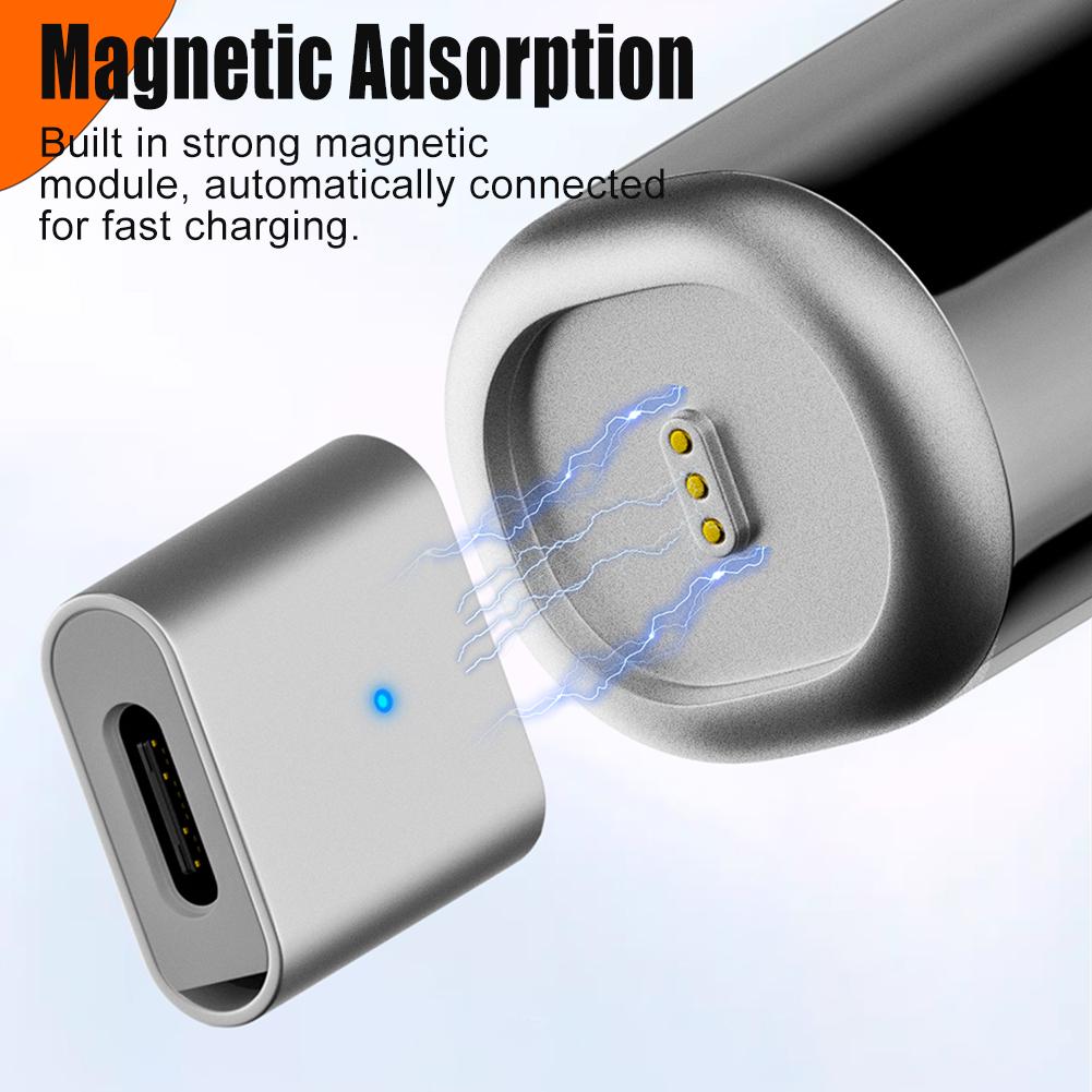 USB C/8 Pin Female To Magnetic 3Pin Aluminum Alloy USB C Adapter Converter Charger Converter for Laifen Wave Electric Toothbrush