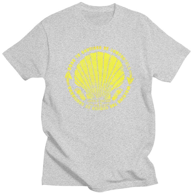 Custom Buen Camino De Santiago T Shirts for Men 100 Cotton Tees Tshirt Short Sleeve Tshirt Clothes