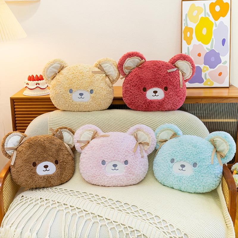 Plüsch Rilakkuma Kissen Aus Weichem Kurzem Plüschmaterial Für Mädchen Und Jungen Nachttisch Dekoration