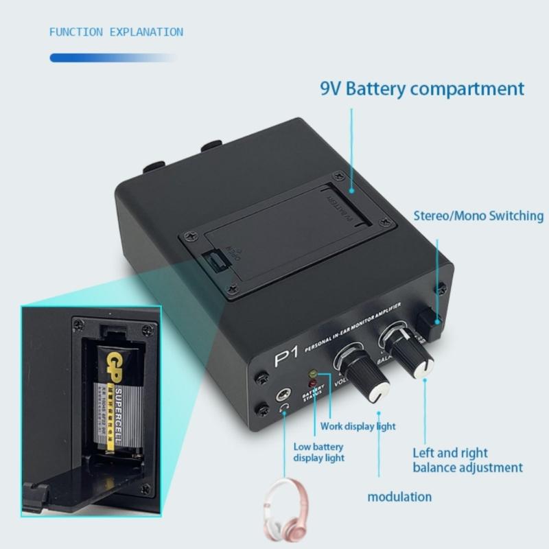 Stage and Studio In Ear Monitors Amplifier with Monos/Stereo Mixing Capabilities Simple User Interfaces for Artists