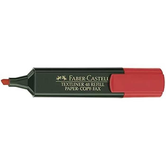 Marqueur - FABER-CASTELL - 154821 - Rouge - Opaque - Pack de 10