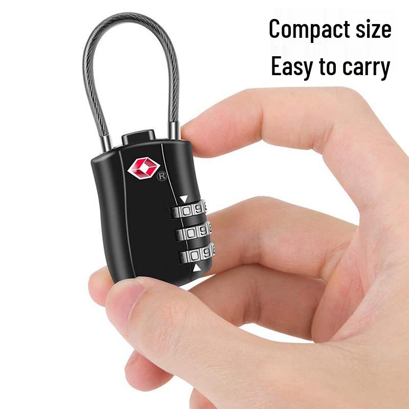 TSA Customs 3-Digit Zinc Alloy Lock for Suitcase & Bag