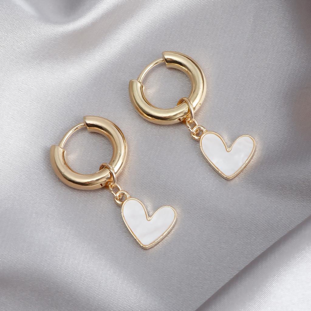 European and American temperament dual-purpose earrings versatile removable love fritillary pendant earrings ear jewelry