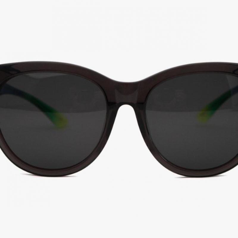 Puma Pu0089sk 004 Round Horn Rimmed Over Asian Fit Sunglasses