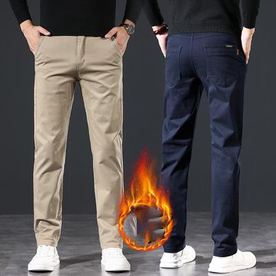 2024 Neue Winter Plüsch Dicke Herren Freizeit Hose Gerades Bein Trendige Lockere Herren Hose Business High-End Hose Herren