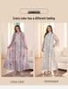 Elegant Sequin Printed Abaya: Fashionable Long Islamic Dress for Women
