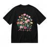 Women's Breathable Comfortable Classic T-Shirt Vibrant Flower Accent Art Tee