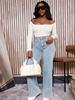 Plus Size European & American Denim Wide-Leg Pants