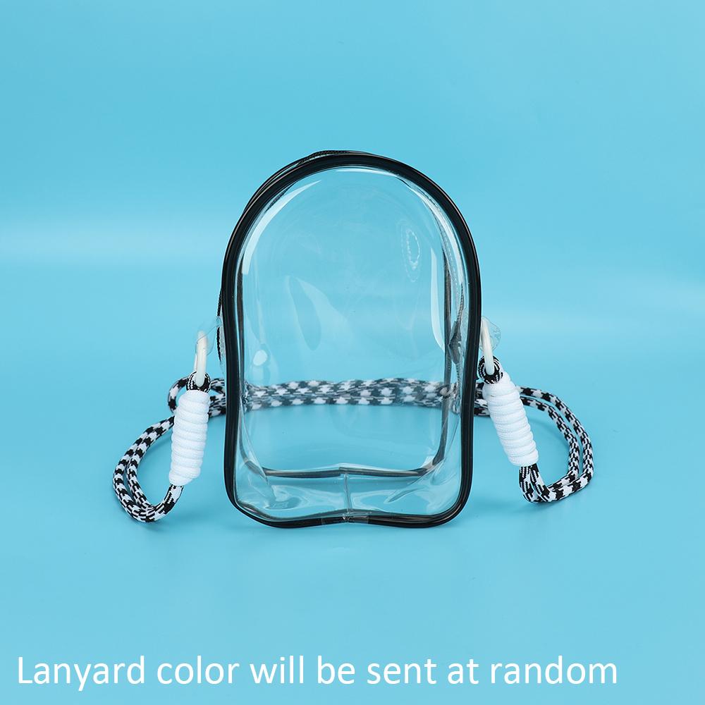 

10-15cm Transparent Display Pouch Protector Case designed for Playthings and Dolls PVC Transparent Doll Carrying pouch Outdoor Utilize Backpack sling 10-15cm чёрный