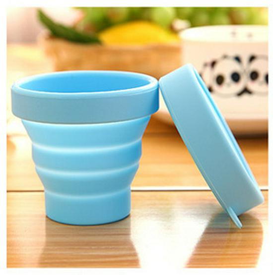 Carefully Selected 130ml Collapsible Silicone Travel Cup with Lid