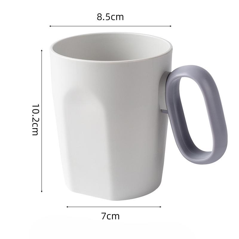 

Чашка для полоскания рта, Бытовая для чистки зубов, Для ванной, Парная, Стакан для зубной щетки, Большой емкости, Утолщенная, С ручкой, Стакан для умывальника 420ml темно серый